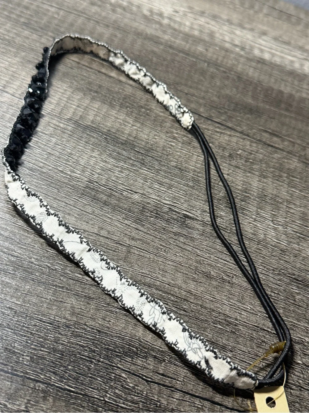 NWT Deepa Gurnani Embellished Headband & Hair Tie Set Beaded Crystal Boho